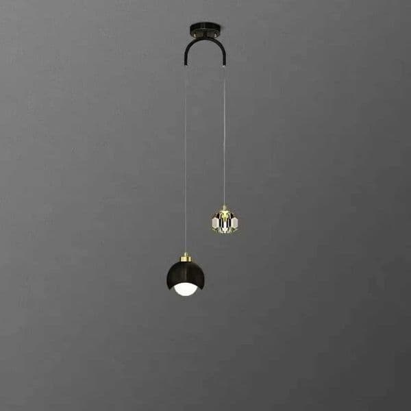 Modern 2 Head Pendant Light for Bedroom Bedside Entrance Hanging Lamp Ceiling Chandeliers Crystal Decoration Lighting Led Nordic Z250120