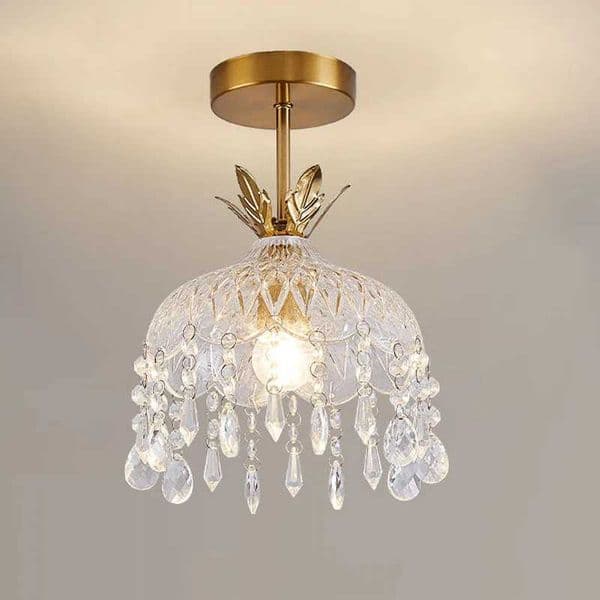 Modern Indoor Crystal Ceiling Lights Minimalist Bedroom Corridor Ceiling Lamps E27bulb Led Lamps Living Room Pendant Lighting Z250120