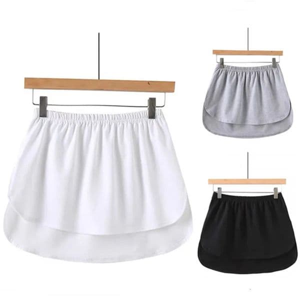 Detachable womens skiing semi slip elastic shirt irregular tail hem inner skirt underwear Petticoat 250122BANJIA