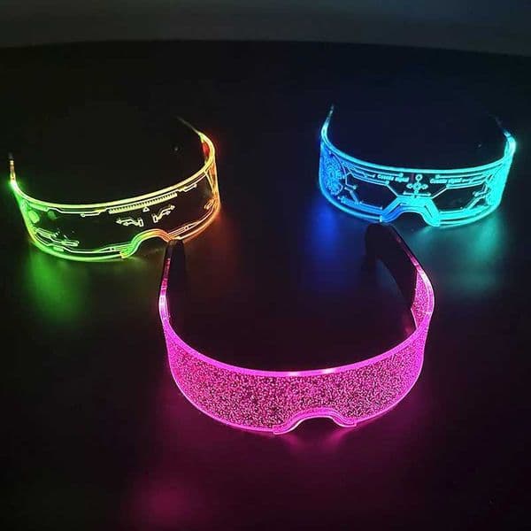 Cool Luminous Colorful LED Light Up Glasses Glowing Neon Light Flashing Party Glasses For Nightclub DJ Dance Party Decor T250122