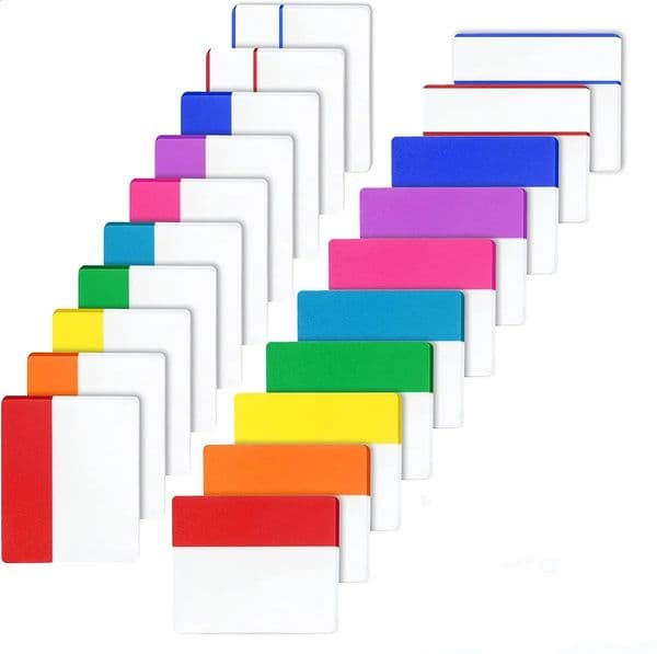 Colorful Index Transparent Sticky Notes Waterproof Writeable Semi-transparent Post-it Notes Strong Adhesion Marking Sticky Notes 250121