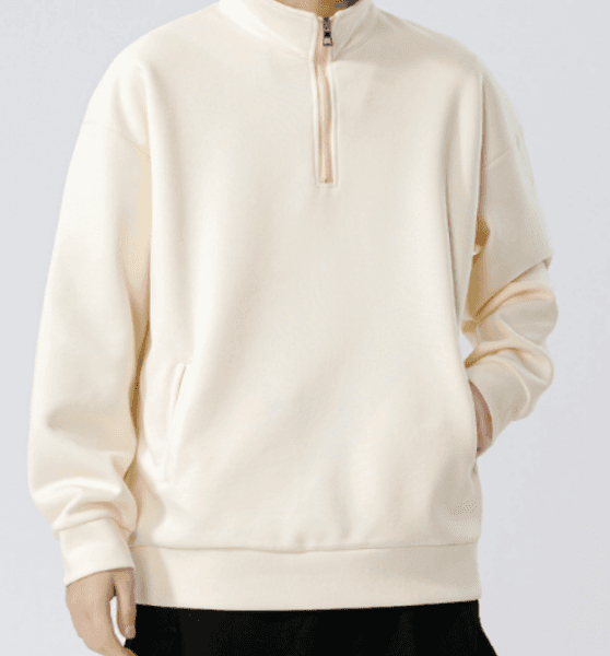 157 Men Long-sleeved Autumn and Winter Heavy Loose Solid Color Lapel Youth Casual thumbnail 2