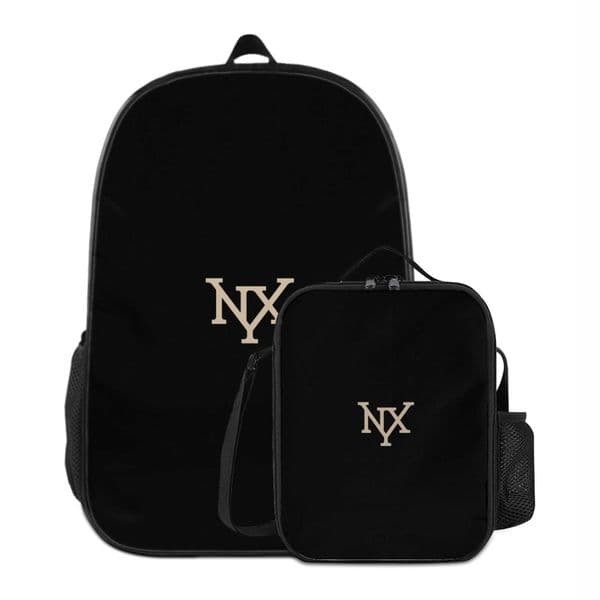 NXY Simple Bookbag And Lunch Bag 2 Piece Set Student Solid Color Book Bag Women Backpacks Designer Back Packs Mens Bags 250122