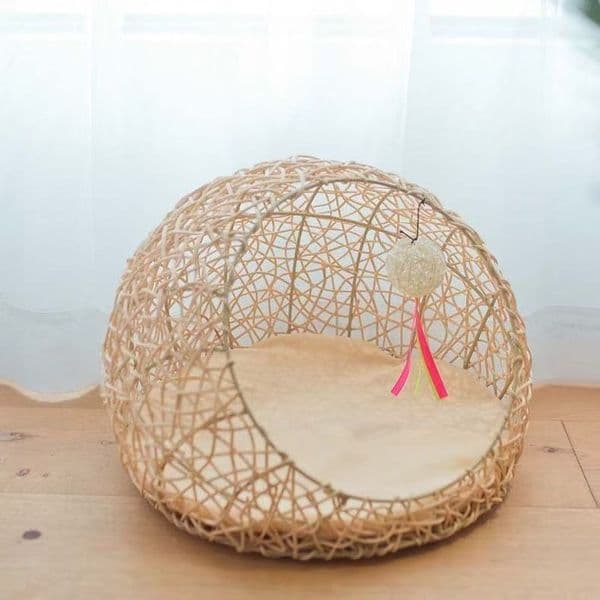 2026 New New Cologne Designer Dog Bed Summer Four cologne Seasons Universal Vine Weaving Perfume Kitten Cat Supplies Pet House perfume Toys Detachable Washabl
