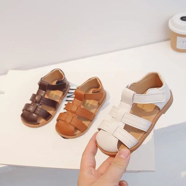 1 To 7 Yrs Baby Summer Sandals Toddler Boy Girl Shoes Soft Sole Non-Slip Roman First Shoes Kids Outdoor Garden Sandal G04113 250120