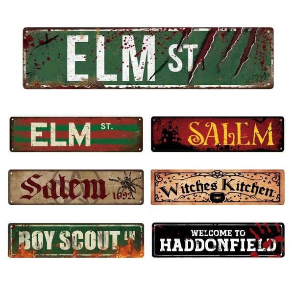 Vintage Horror Movie Road Metal Tin Sign Perfect Wall Art for Home Restaurant Bar Cafe Garage - Water-Proof And Dust-ProofXJ250116