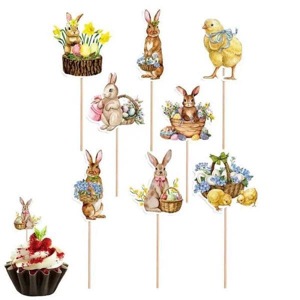 Top 8 reusable cake paper boxes for Easter cupcakes used for Easter season decoration at spring parties and for photo wall candy boxes W250113