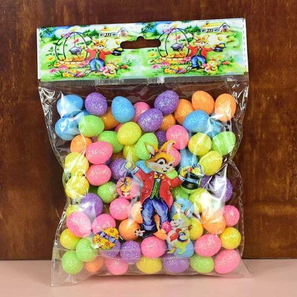 80 pieces of colorful foam Easter egg mini artificial bird egg DIY craft childrens gifts home decoration happy Easter party discount supplies W250113