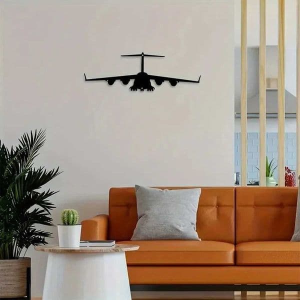1pc Metal Transport Aircraft Wall Decoration Scene Decoration Suitable for Home Kitchen Indoor Iron Art Wall decorationXJ250116