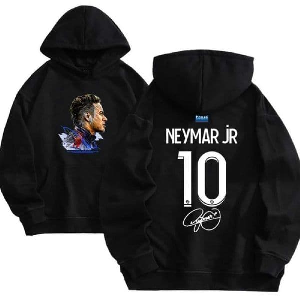 Winter Cotton Fan Sweatshirt Men Hooded Warm Soccer Signature Loose Paris Neymar Tops Street Harajuku Y2K Jacket Tops X250125