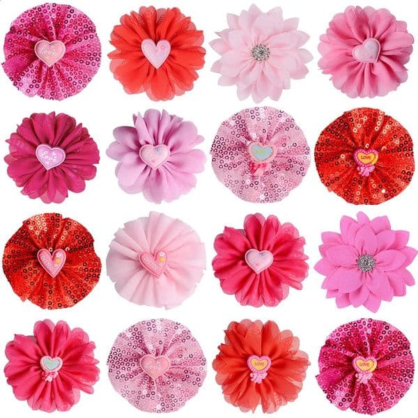 48/96pcs Valentines Day Dog Decorate Bowties Removable Love Dog Bows Dog Collar Accessories for Pets Supplies Dog Accessories 250115BJ