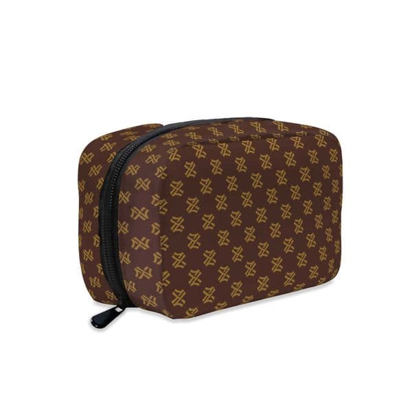 NXY Polyester Makeup Bag Cosmetics Zipper Stitching Storage Bag Retro Portable Toiletries Organizer Cosmetic Bags Cases