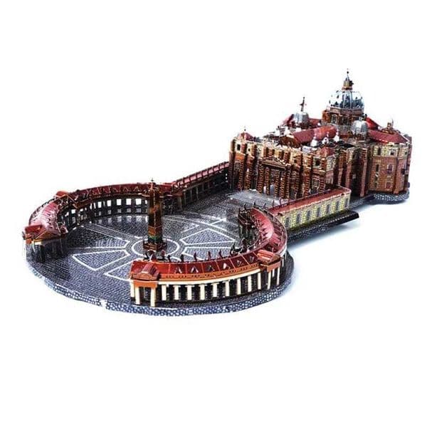 DIY Construction Model 3D Metal Puzzle Multicolor St. Peters Basilica Church Miniature Assembly Model Jigsaw Decoration Toys W250117