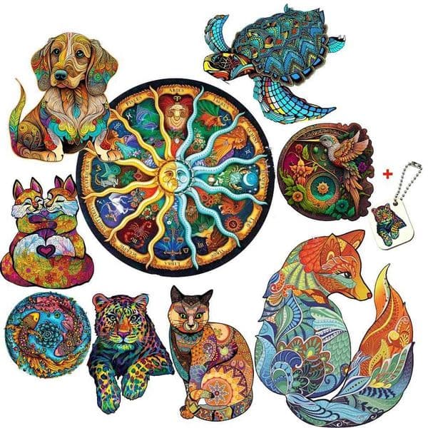 Animal Wooden Puzzle for Adults Children A3 A4 A5 3D Wood DIY Crafts Shaped Christmas Gift Wooden Jigsaw Puzzle Gifts New 2022 W250117