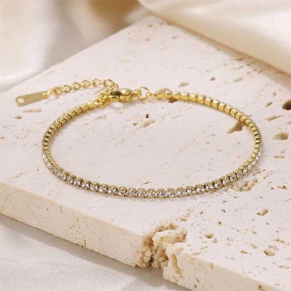 Zircon Tennis Anklet For Women Sexy Luxury d Out Crystal Gold Color Bracelet Leg Chain Beach Jewelry Sandals Accesorios 2024XJ250121