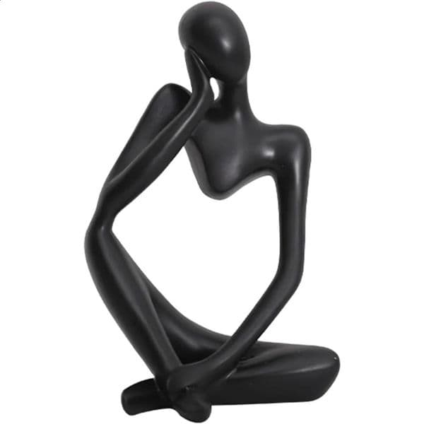 Decorations for Home Living Room Office Mini Thinker Sculpture Ornaments Resin Black Modern Abstract Sculptures Desktop 250117