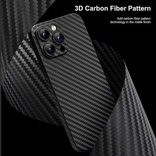 0.3mm Ultra Thin Carbon Fiber Texture Hard Phone Case For iPhone 16 15 14 13 12 11 Pro Max 7 8 Plus Cover Soft Shell Z250122
