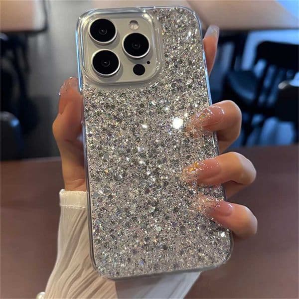 Luxury Fashion Bling Glitter Clear Silicone Phone Case for iPhone 15 13 14 12 11 Pro Max 14 15 Plus 12 13 MiNi Anti-Shock Cover Z250122