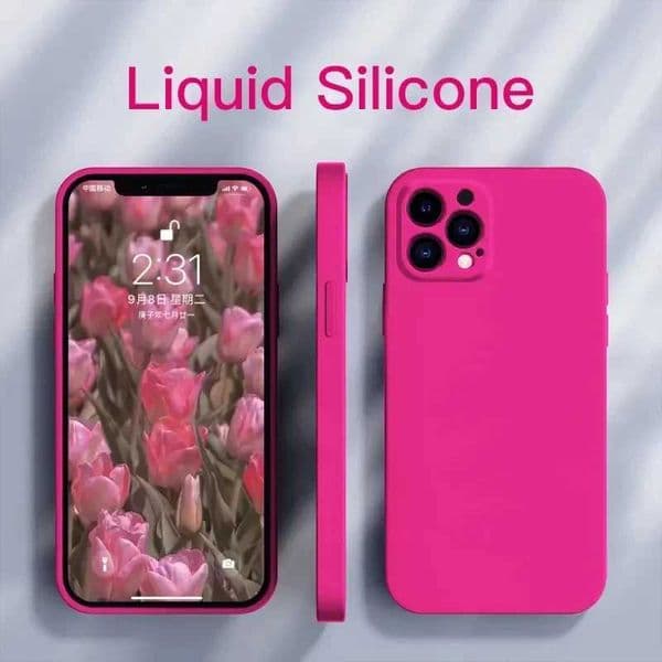Fashion Solid Color Liquid Silicone Case For iPhone 15 14 13 11 12 Pro Max Mini 14 Plus XR X XS Max Shockproof Soft Cover funda Z250122