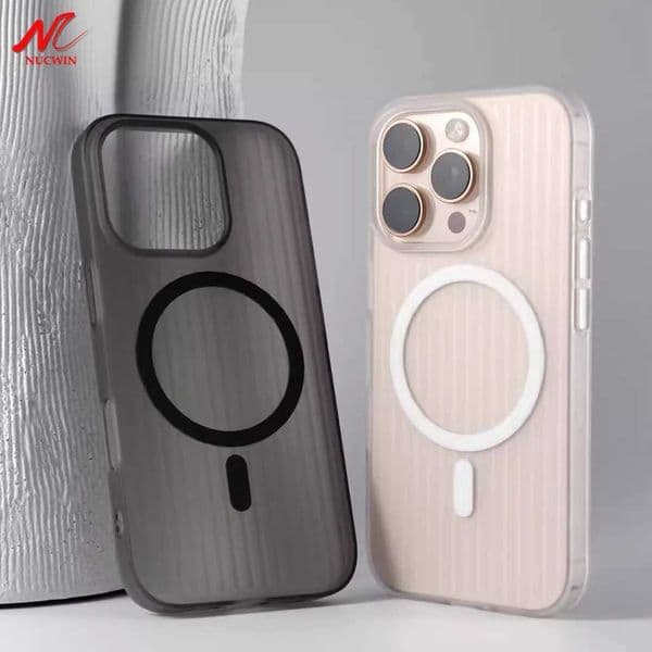 Slim Corrugated Clear Case For iPhone 16 15 Plus iPhone 14 13 16 Pro Max Luxury Wave Transparent Hard PC Back Cover Z250122