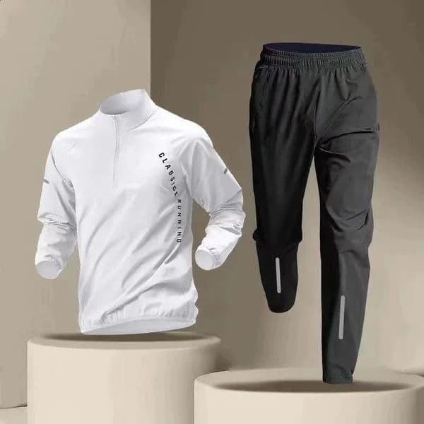 Quick Dry Running Sets Outdoor Sports Tops Pants Trendy Mens Sportswear Breathable Windbreaker Shirts Unisex Training Clothes 250120