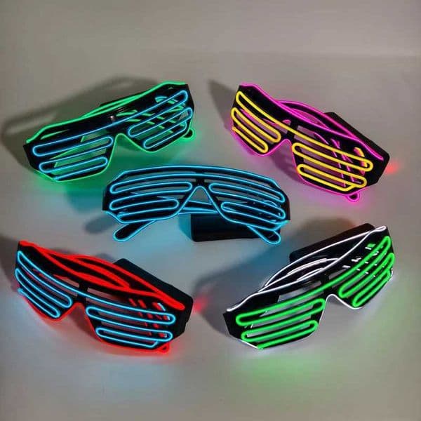 Shutter Shades Wireless LED Light-Emitting Glasses Neon Luminous Prom Atmosphere Props Bar Dance Club Party Supplies T250122