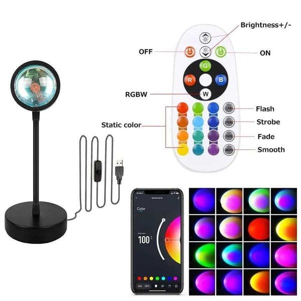 Tuya Smart Sunset Lamp Night Light Sunset Projector Smart Life APP Remote Led Lights Room Decoration Photography Birthday Gift X2501281