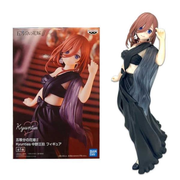 2026 New 19Cm Anime The Quintessential Quintuplets Figure Nakano Miku Nino Ichika Itsuki Black Evening Dressstanding Static Toys PVC Toy
