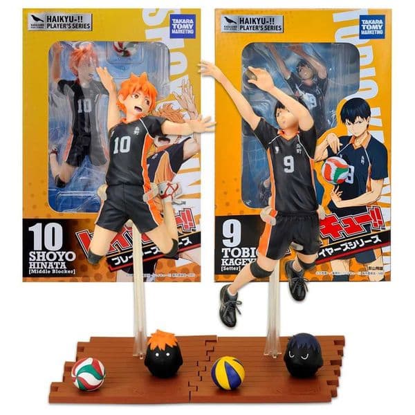 2026 New 26Cm Anime Haikyuu Tobio Kageyama Shoyo Hinata National Competition Net Jumping Pose 1/8 Model Toy Gift Aciton Figure Toys