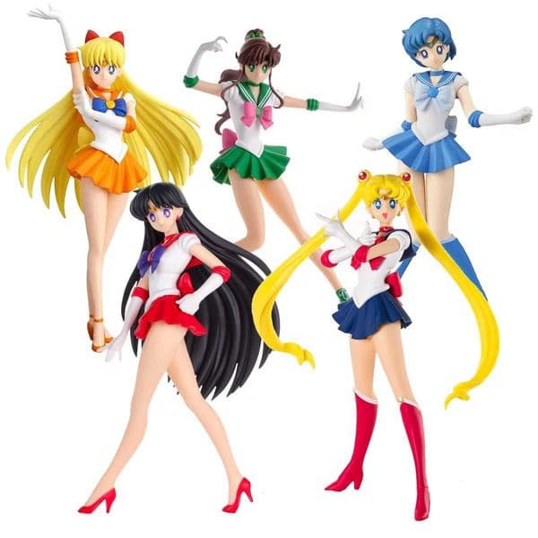 2026 New Anime Sailor Moon Figure 16Cm PVC Cartoon Mercury Mars Jupiter Venus Toys For Girls Model Gift Dolls Static Desktop Decoration Toy
