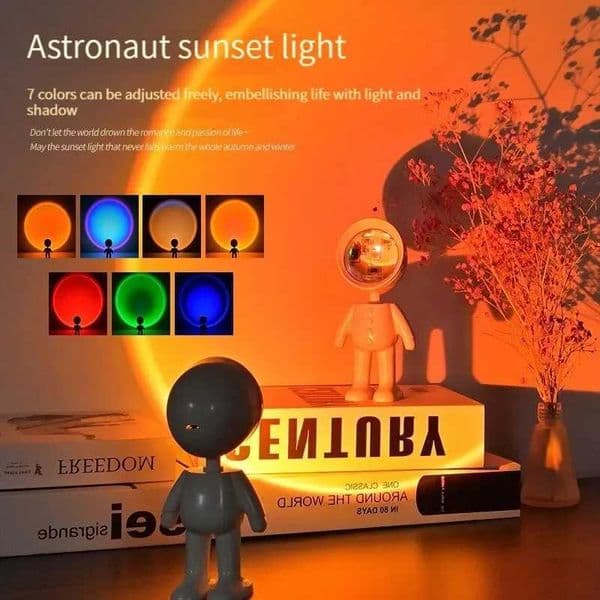 USB Sunset Light Projector Rainbow Neon NightLights 7 Colors LED Projector with 360 Rotation for Taking Photos Room Wall Decor X250128