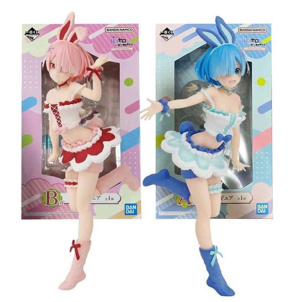 2026 New 21Cm Anime RE Zero-Starting Life In Another World Rem Animal Parade Rabbit Dress Up Model Toy Ram Action Figure Gift Collection Toys