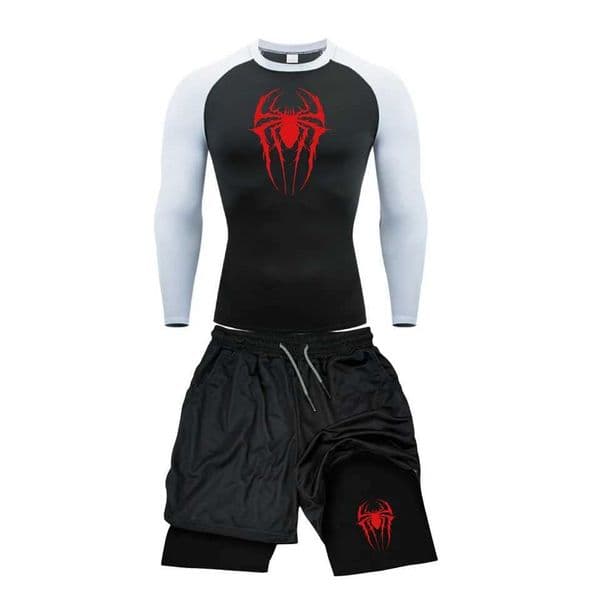 Compression Set Mens T-shirt+Pants Fitness Boxing Muay Thai Shorts Clothing Mens Rashguard Jujutsu Fitness Set Shirt Bjj Boxeo X250129