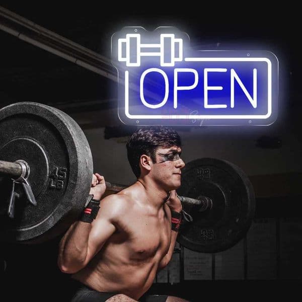 New Arrival Led Neon Sign Lights Gym Open Neon Led Sign Welcome Neon Light Sign For Gymnasium Exercise Room Decor Wall Party Bar Neon Lamp Z250118