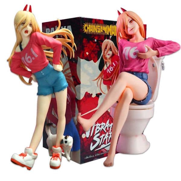 2026 New 16Cm Anime Denji Power Pochita Figure Pressed Instant Noodles Scene Ornaments PVC Model Doll Makima Boxed Toys Toy