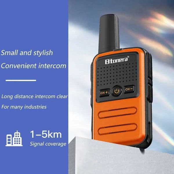 Buy 2 Pcs Mini Walkie Talkie PMR 446 Portable Two-way Radio Ht PTT Walkie-talkies 5W 16CH UHF 400-470MHz Portable Radio for X2501291