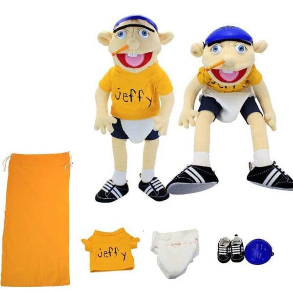 Jeffy Puppet Doll Talk Show Hand Muppet Cody Junior Joseph Chef Police Prince Dad Mom Penelope Soft Doll Toy Party Prop Kid Gift X2501296