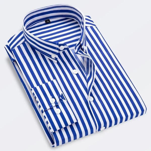 Men Shirt Male Dress Shirts Striped Mens Casual Long Sleeve Business Formal Plaid social shirt 250122BANJIA