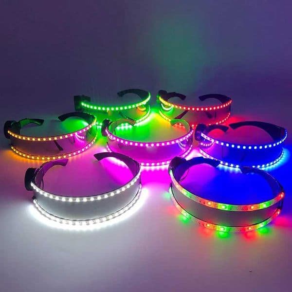 Fluorescent luminous glasses LED laser glasses Christmas and birthday party supplies luminous neon glasses glasses T250122