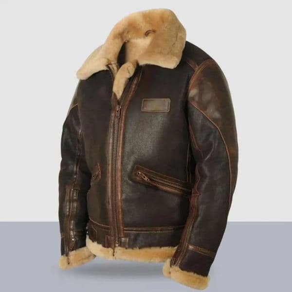 Autumn Winter Men Coat Plush Zipper Closure Long Sleeve Turndown Collar Jackets Faux Leather Coldproof Outwear For Daily Wear 250120