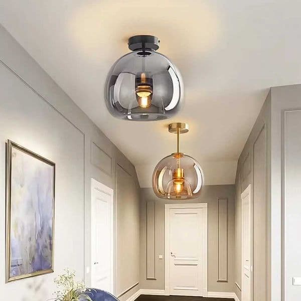 Modern Minimalist Glass Ceiling Light Nordic Corridor Aisle LED Dinning Room Lamp Creative Living Room Lighting Home Decorations Z250120