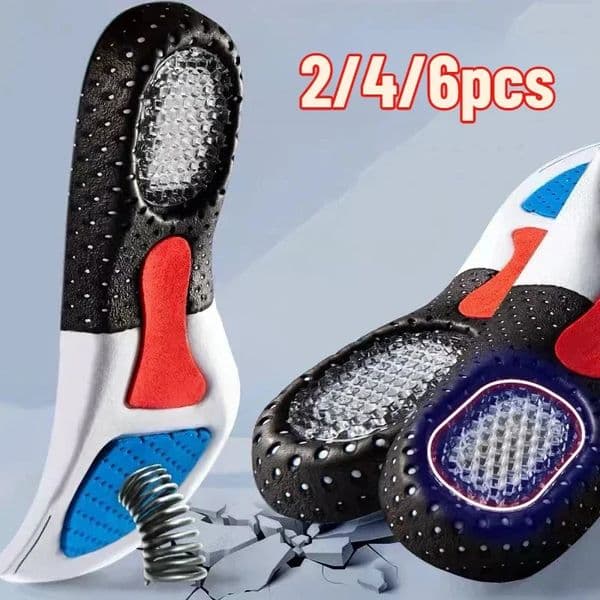 6Pcs Orthopedic Insoles for Feet Arch Support Plantar Fasciitis Orthopedic Insole Silicone Shock Absorbing Soft Running Cushion 250120