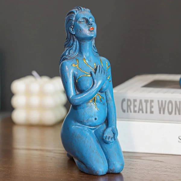 Self Love Shaping Spirit Goddess Sculpture Self Love Healing Goddess Sculpture Kintsugi Craft Statue Made with Kintsugi Craft 250121