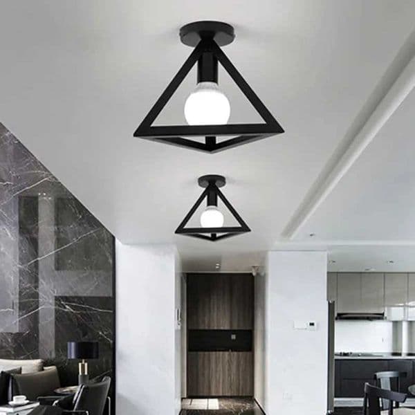 Nordic Retro Creative Corridor Aisle Light Porch Balcony Ceiling Light LED Kitchen Personalized Iron LED Single Head Lamp Z250120