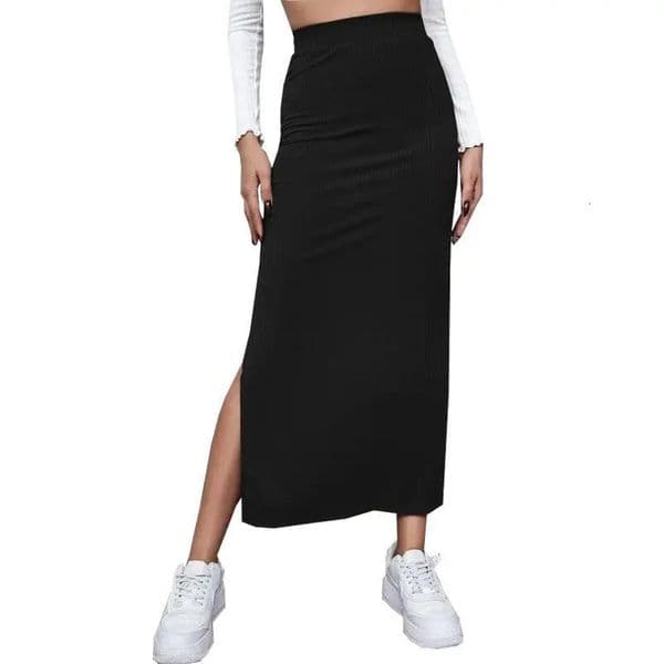 Summer 2024 highwaisted girls buttocks split long skirt sexy spice girl pure sensual woman in the longribbed 250121BANJIA