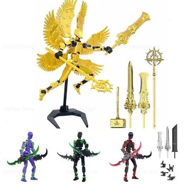 Lucky 13 Figure Toys Movable Joints Assemble Character Models 3d Printing DIY Mannequin Decompression Assembly Toy For Boy Gifts W250120