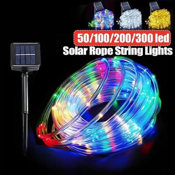 Outdoor Solar Rope Led Light Waterproof Garden Christmas Decoration 32m/22m/12m/7m Xmas Tube String Light Fairy Strip 250120