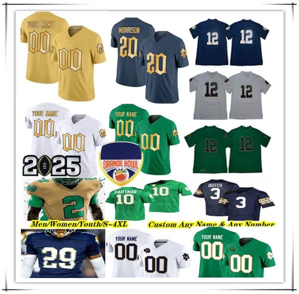 2025 NCAA College Football Jerseys Riley Leonard Jeremiyah Love Rylie Mills Mitchell Evans Xavier Watts Jadarian Price Jaden Greathouse 6 Faison Adon Shuler Gray 4X