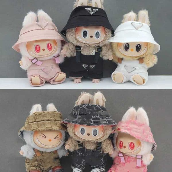 Apparel New Only Clothes V1 V2 Generation Doll Printed Casual Hoodies Trendy Brand Open Knitted Woolen Sweater Fishermans Hat Overalls Ornament P25025