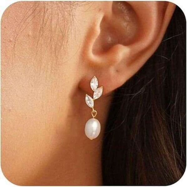 New Pearl Bride Wedding Earrings Fashion Trend Versatile Jewelry Anniversary Gift for Women